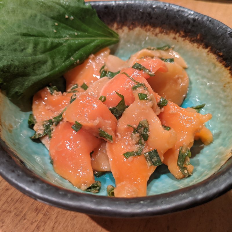 愛知産アオヤギなめろう風(居酒屋　純ちゃん )