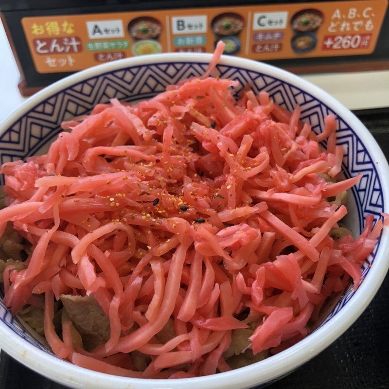 シャア専用牛丼(吉野家 阪南鳥取店)