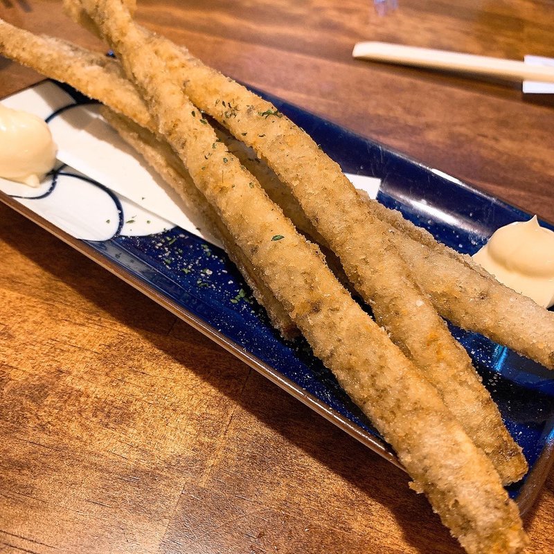 ゴボウの一本唐揚げ(コチソバ )