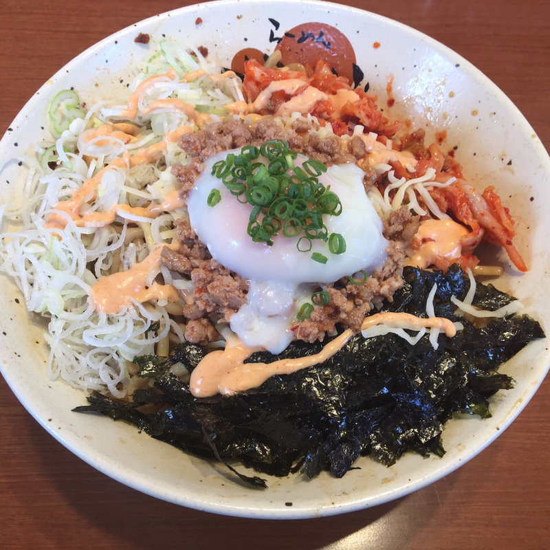 豚キムチーズ油そば (限定)(らーめん かいじ 東仙台店 )