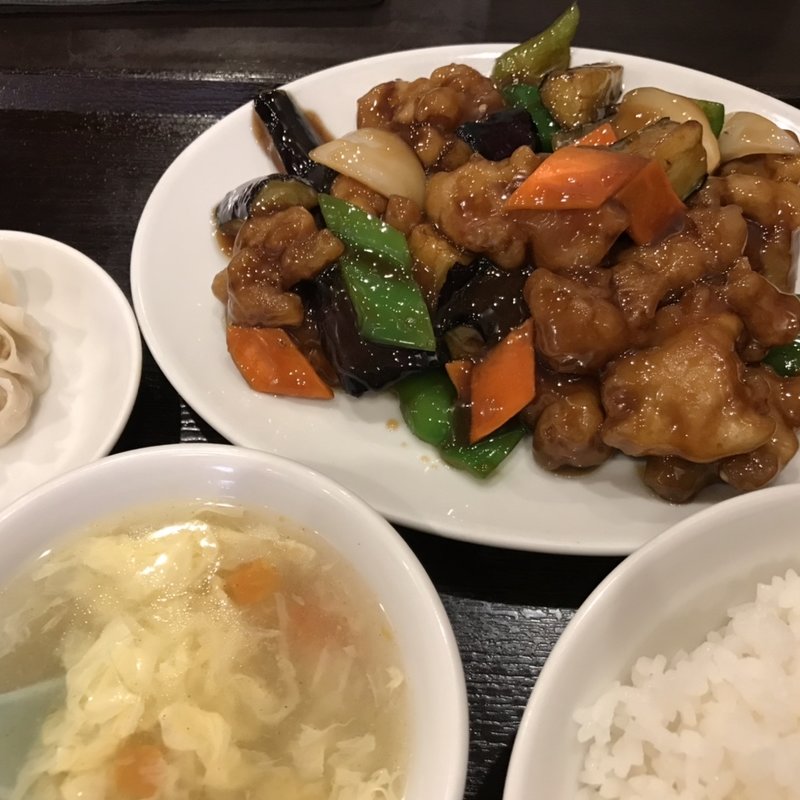 鶏と茄子の炒め(玉仙楼 2号店)