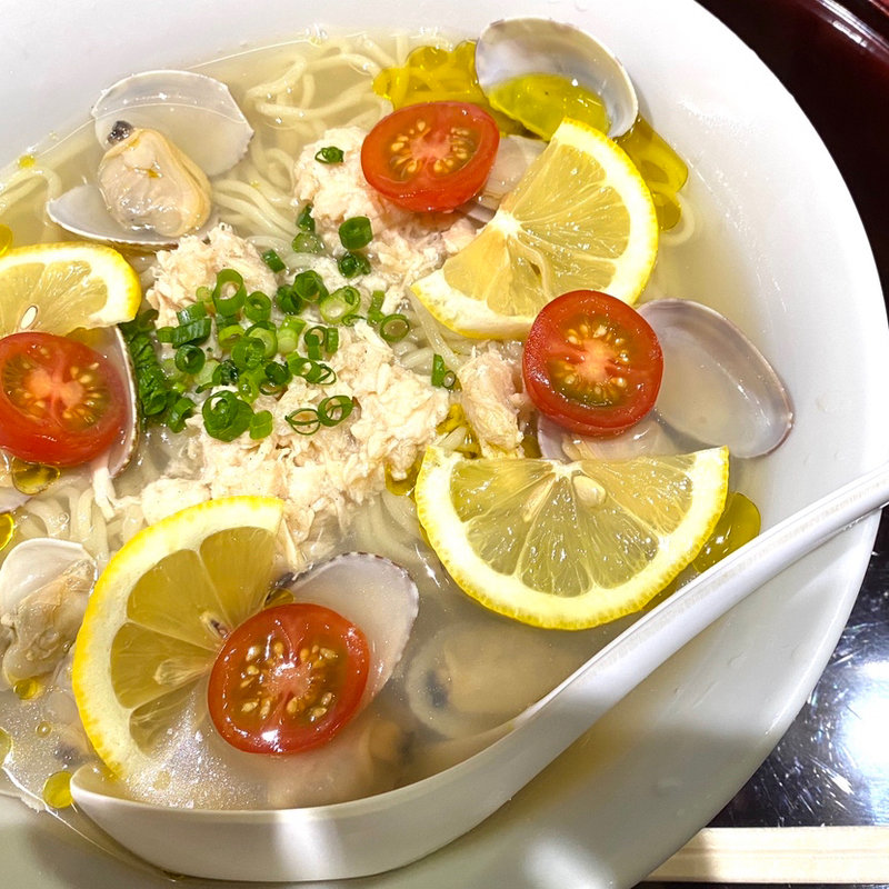 冷めたいアサリ塩SOBA/大盛り(和出汁中華SOBA 山わさび)
