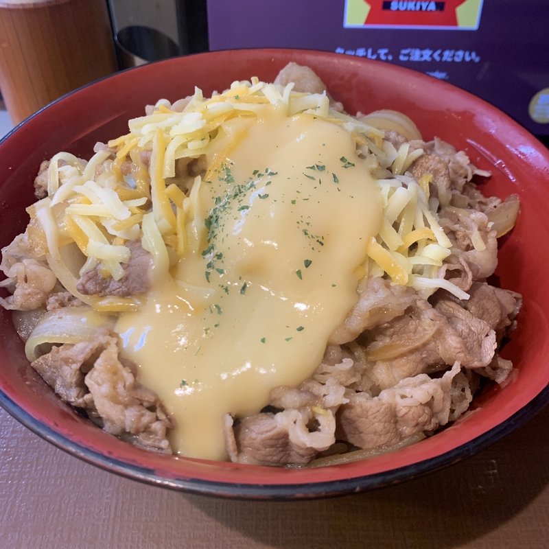 とろ〜り3種のチーズ牛丼 メガ(すき家 西新宿店 )