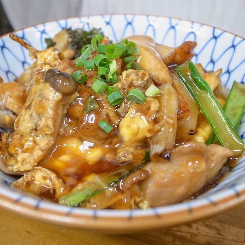 鶏玉丼甘酢あんがけ(ラーメン専科 竹末食堂)