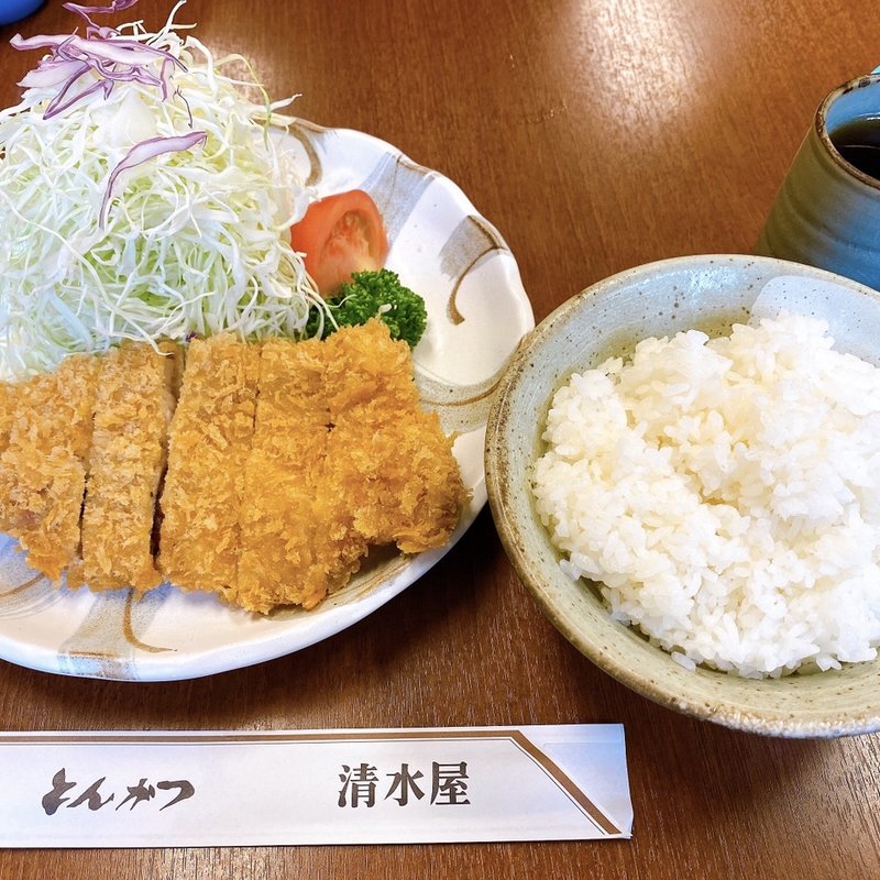 梅しそかつ定食(とんかつ 清水屋)