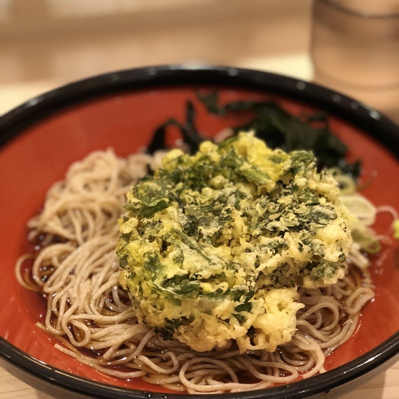 冷やし春菊天そば(そばの神田東一屋 駅前南町通り店 （そばのかんだとういちや）)