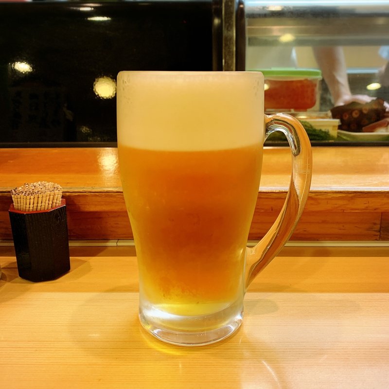 生ビール(いろは寿司)