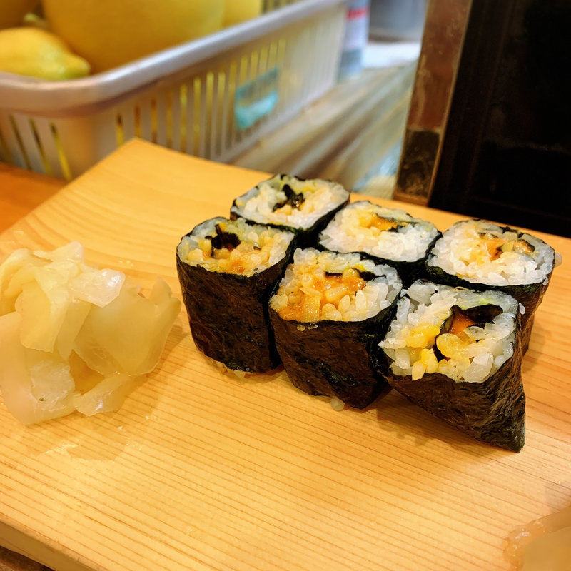 うにの細巻き(いろは寿司)