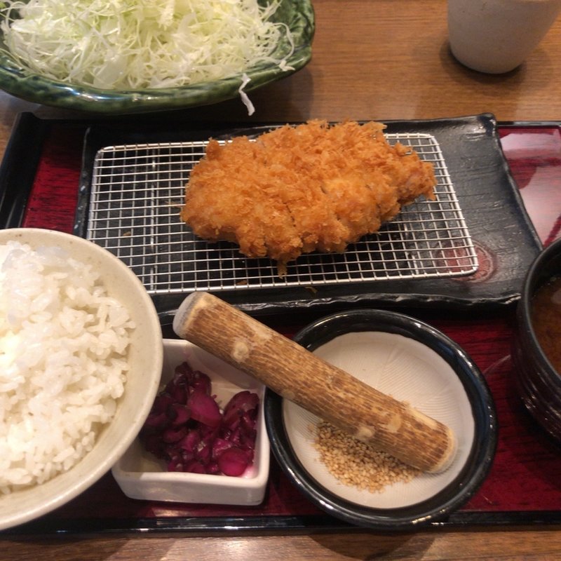 三元麦豚ロースかつ定食(とんかつ新宿さぼてん 大崎シンクパーク店)