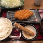 三元麦豚ロースかつ定食(とんかつ新宿さぼてん 大崎シンクパーク店)