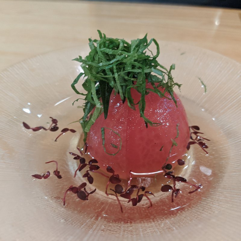 出汁冷しトマト(日本酒バル 醸ス)