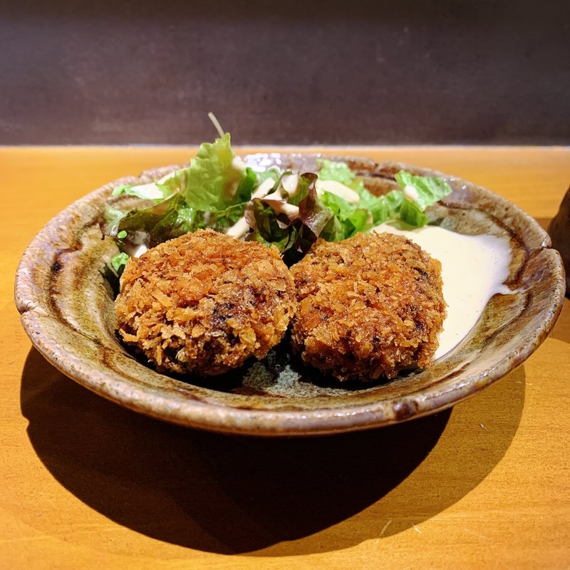 伊勢海老味噌のぷりぷりメンチカツ(伊勢海老蕎麦 清正)