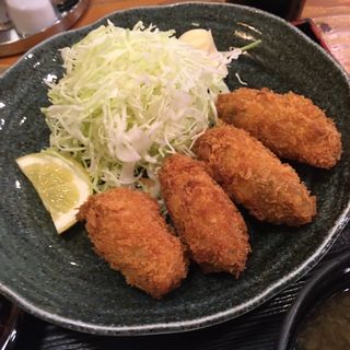 カキフライ定食(全国銘酒 たる松 上野店)