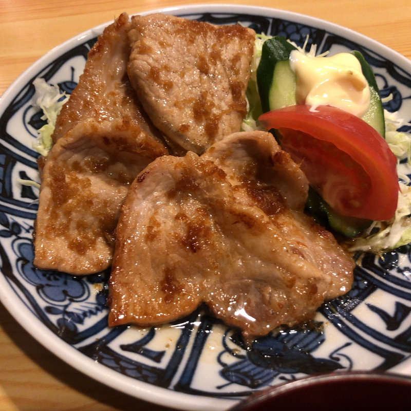生姜焼き定食(居酒屋 わたなべ)