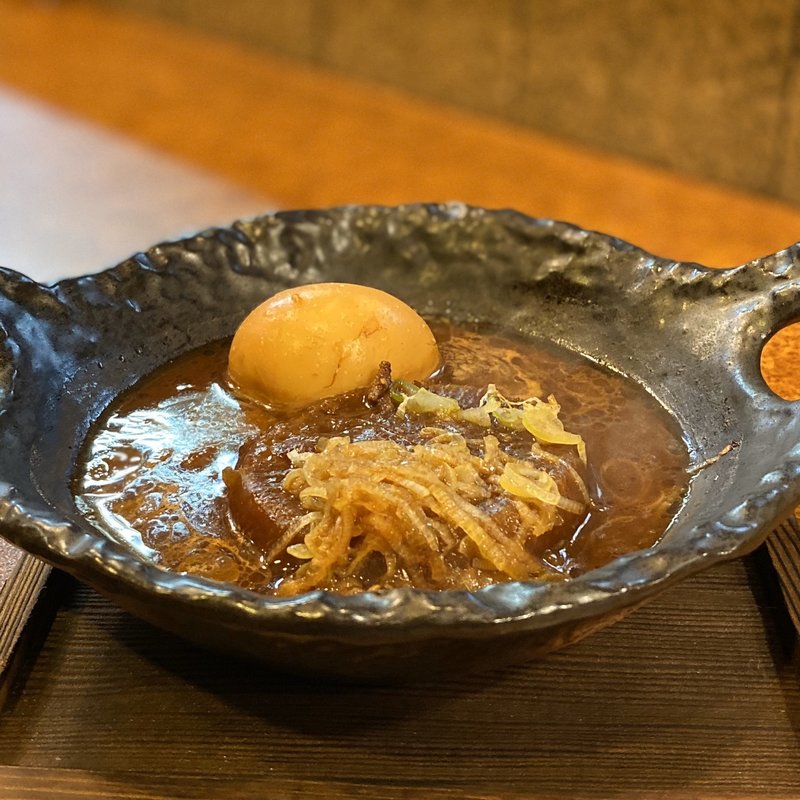 みそおでん(とろとろ半熟玉子、大根)(大衆酒場 ごりべぇ)