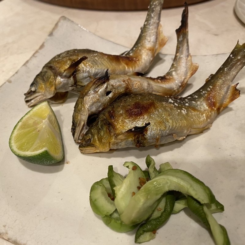 若鮎の塩焼き(銀座 しまだ)