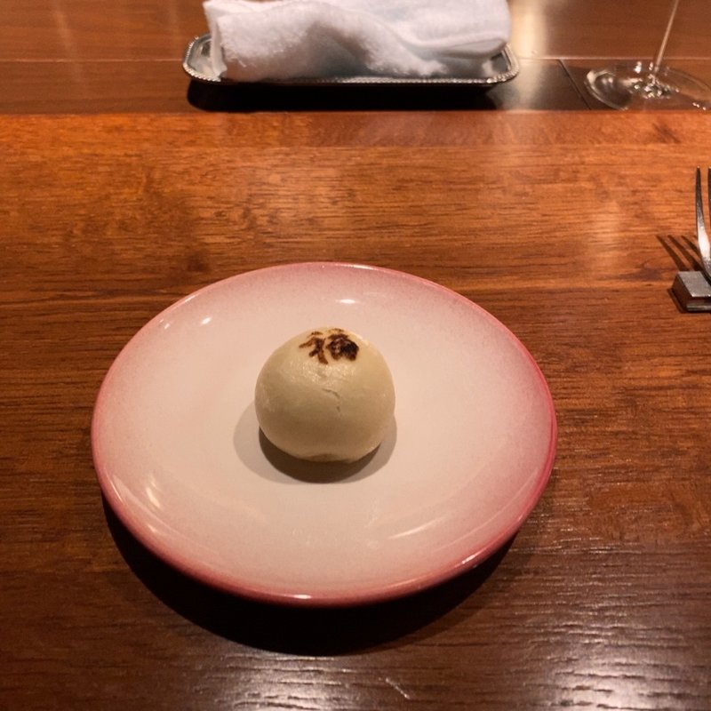 福多亭特別コース　食前の一皿　自家製ミニ牛まん(北新地 福多亭)