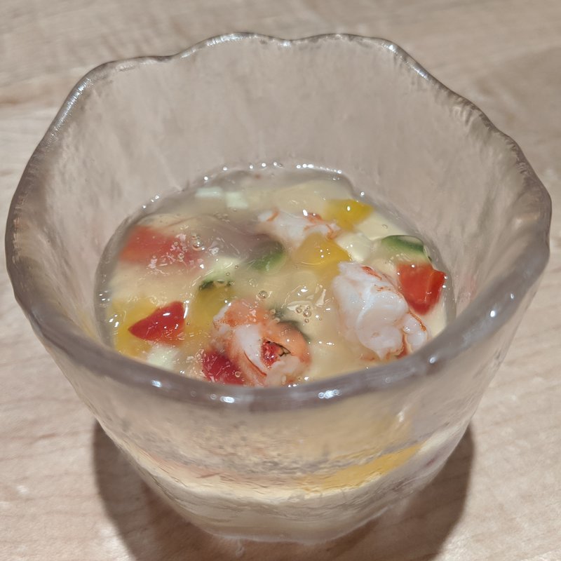 トマトの茶碗蒸し(馬刺料理と季節の割烹 そま莉)