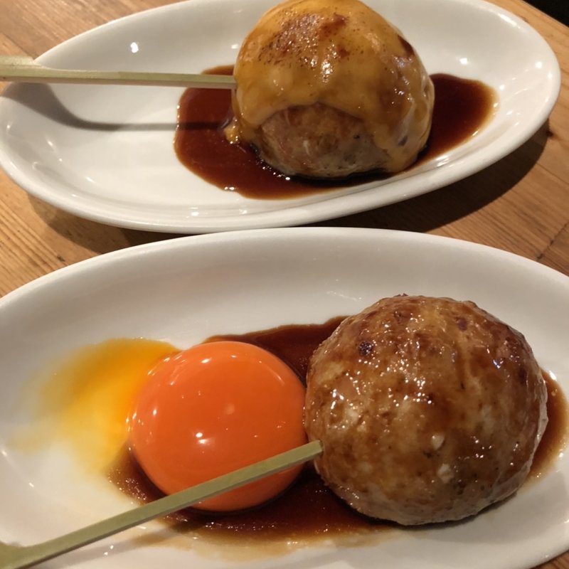 月見つくねとチーズつくね(カッシーワ茶屋町店)