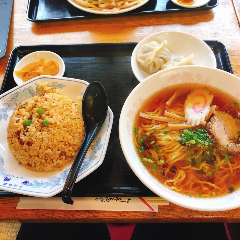 Aセット(ラーメン＋半炒飯＋餃子)(華興 （カコウ）)