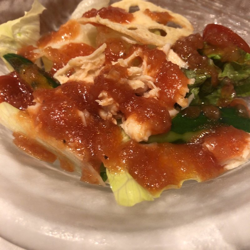 蒸し鶏のサラダ(安具楽　新宿ライオン会館店)