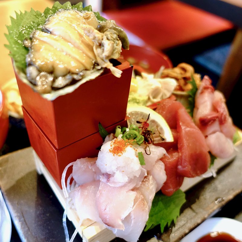 魚あて盛　パンドラの箱定食+日替わり小針2品+お味噌汁(食悦堂)