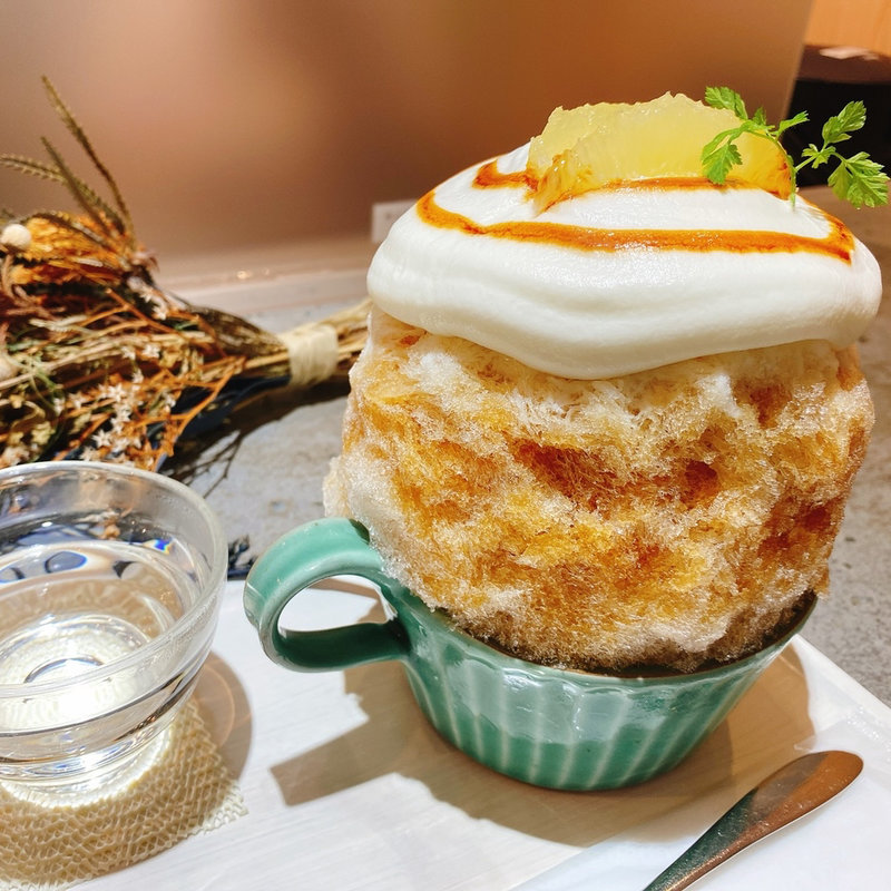 アッサムグレープフルーツカスタード氷(ほうせき箱 )