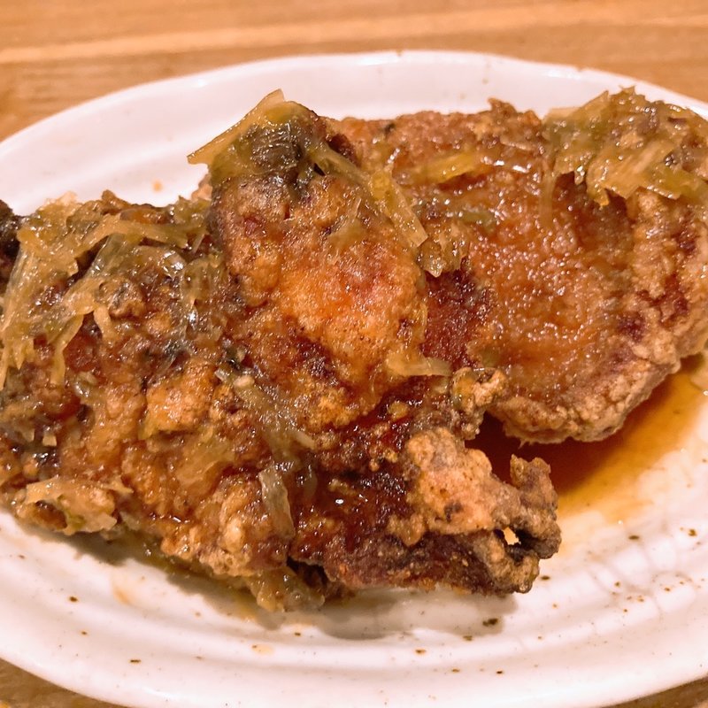 鶏のから揚げ(ネギダレ)(食酒処 桃)