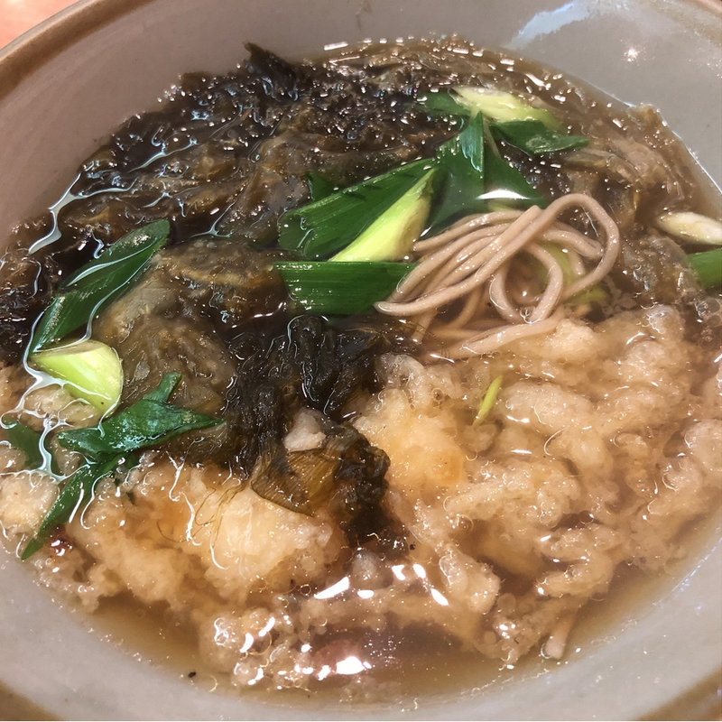 天ぷらそば（昆布トッピング）(力餅食堂 阿倍野区役所前)