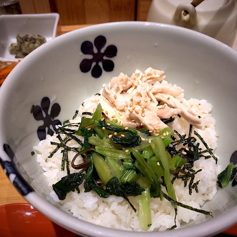 蒸し鶏と青菜(だし茶漬け えん エスパル仙台店)