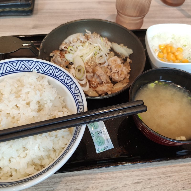ねぎ塩豚定食(吉野家 武生店 )