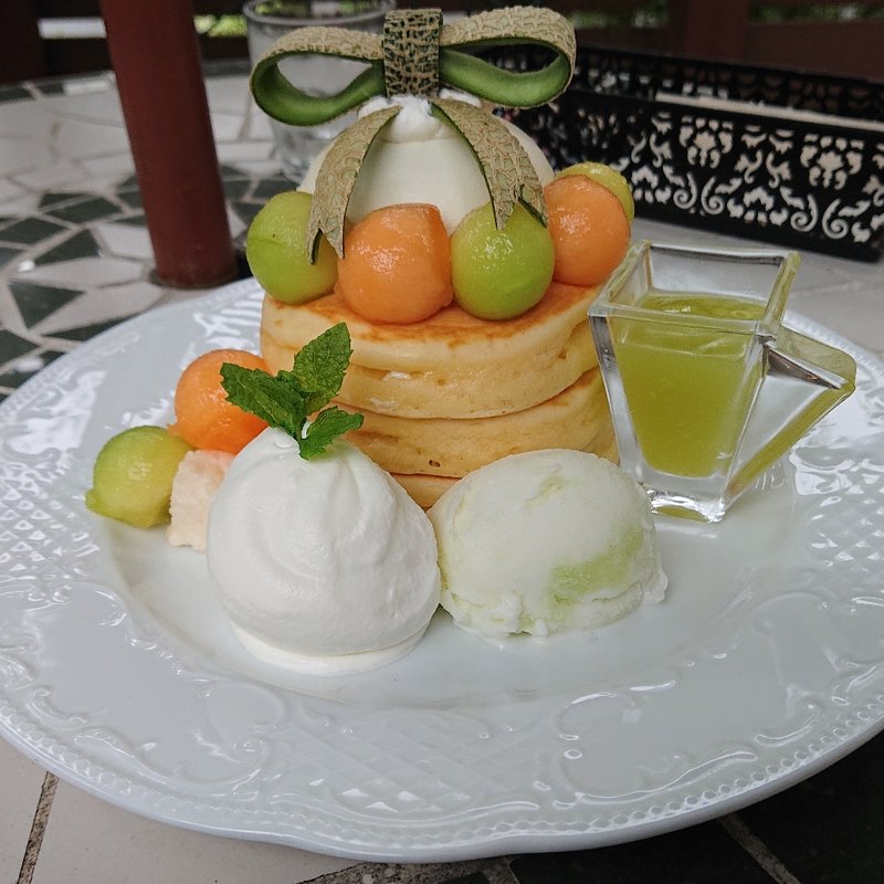 メロンのパンケーキ(カフェ アンジェ)