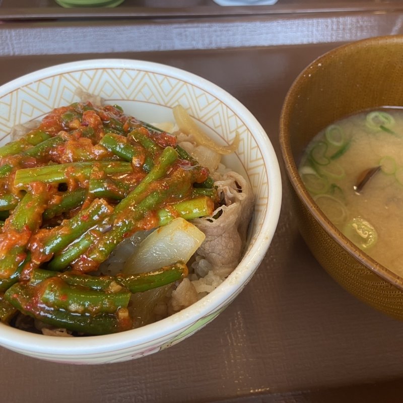 ニンニクの芽 牛丼(すき家 町田木曽店 )