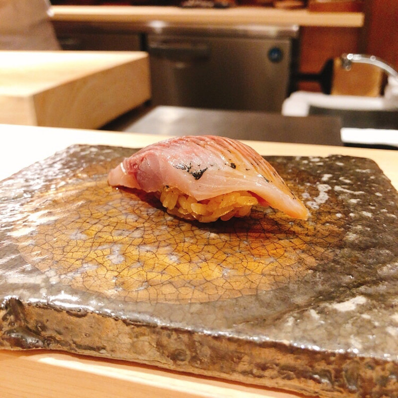 鯵の握り(海味 （うみ）)