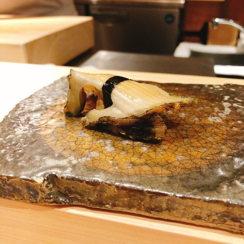 鮑の握り(海味 （うみ）)