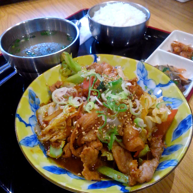 回鍋肉定食(韓国料理ソウル優ちゃん )