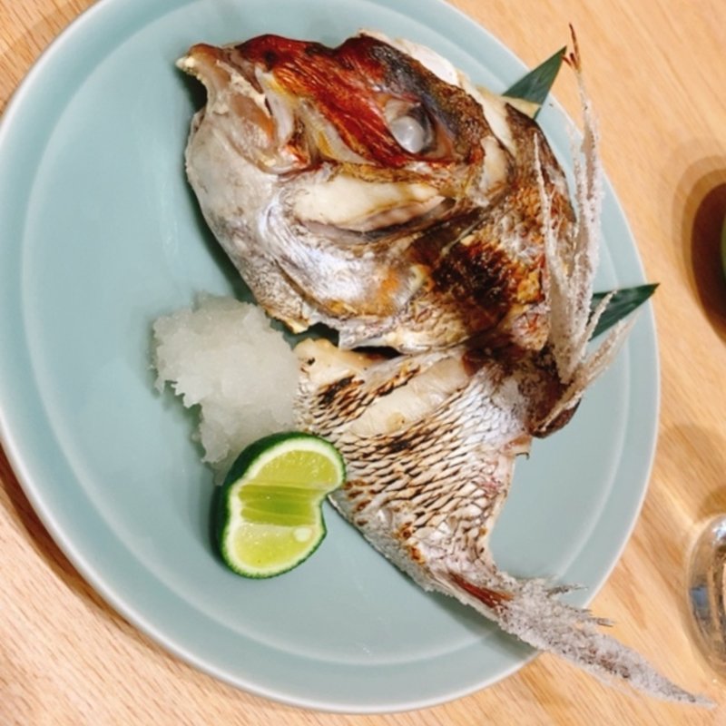 明石鯛のカブト焼き(木の芽)