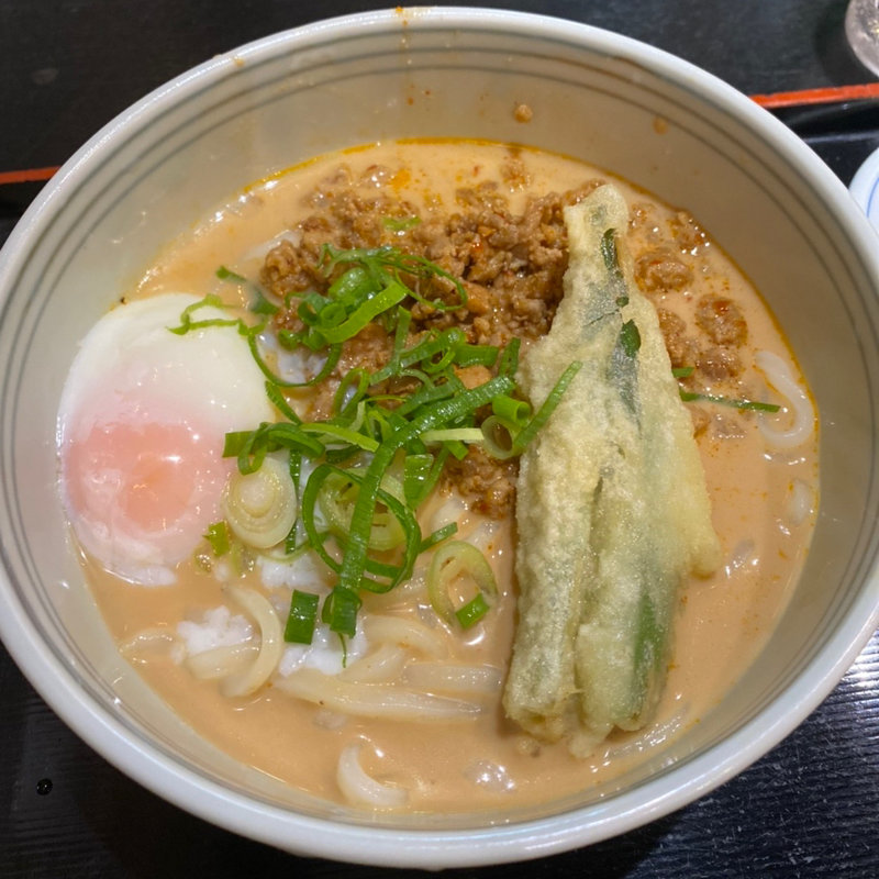 冷やし坦々うどん(細打うどん 竹や 御茶ノ水本店)