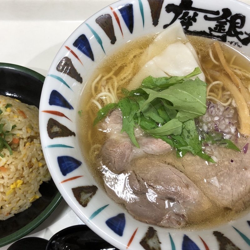 煮干し吟醸ラーメン+ミニチャーハンセット(明石食堂)
