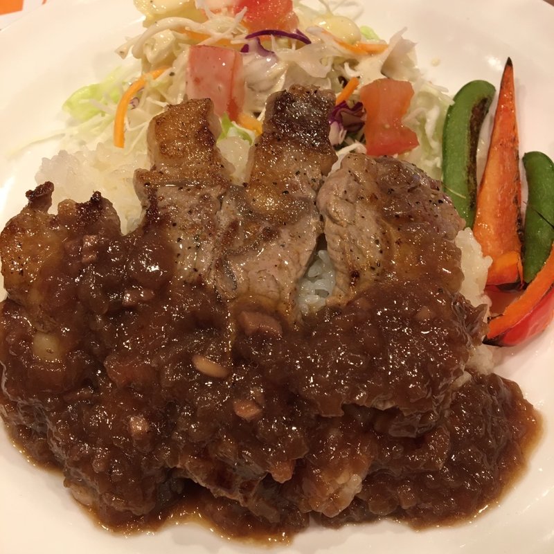 牛リブロースステーキご飯　大盛(ガスト 南阿佐ヶ谷店 )