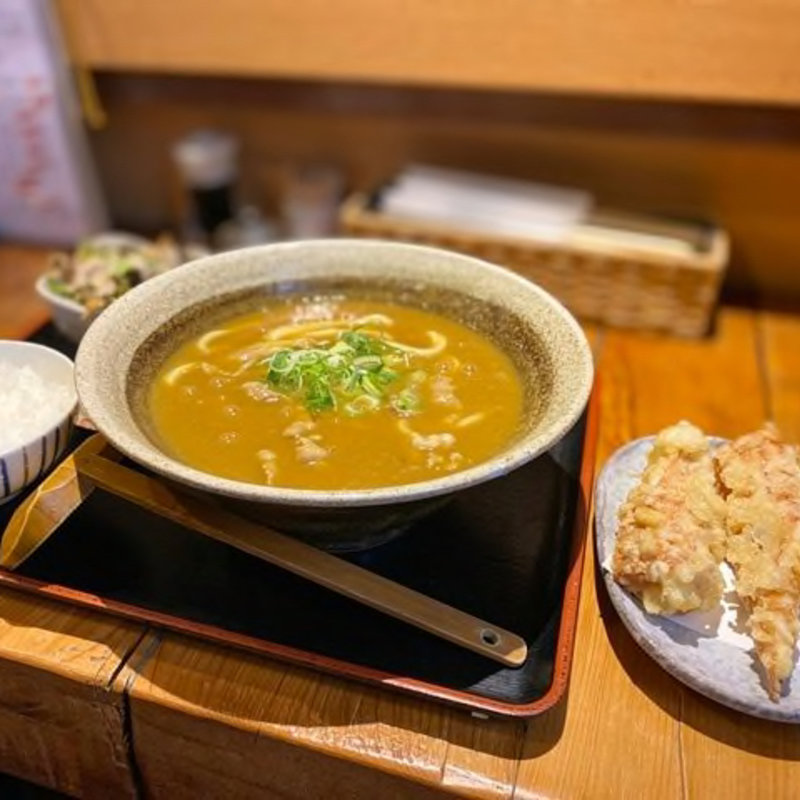ちく天とカレーうどんのセット(花鳥風月庵)