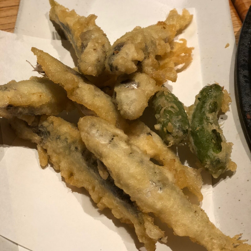 稚鮎の天ぷら(ムスブ田町魚金)