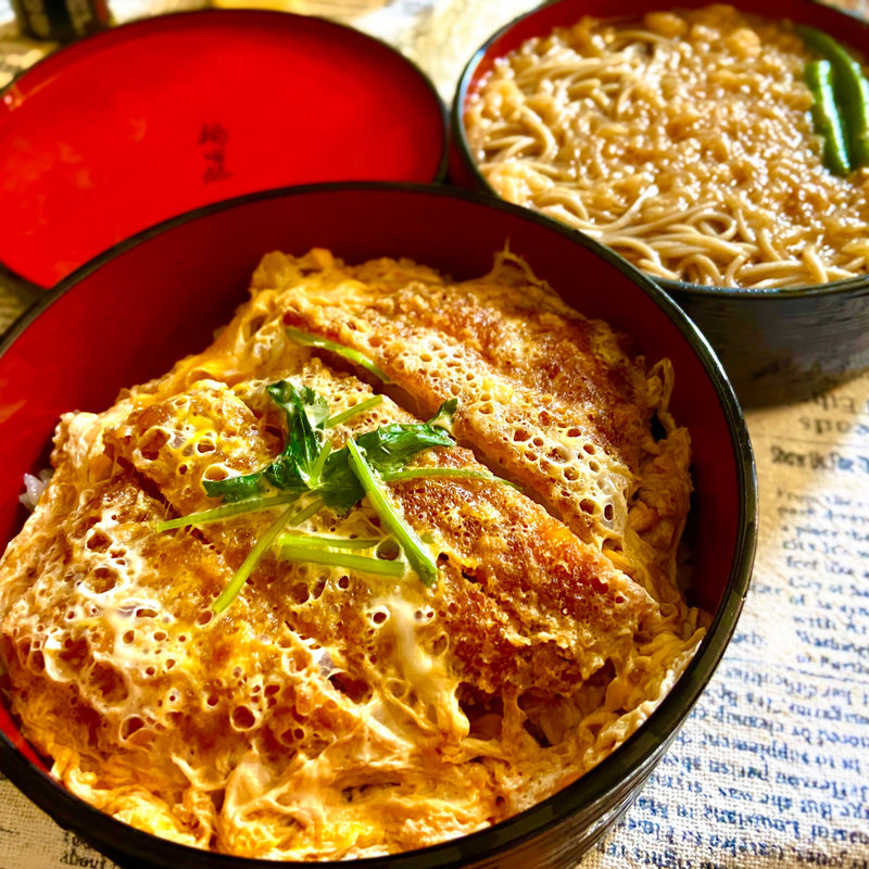 カツ丼セット（たぬき蕎麦）(おそば 福田屋)