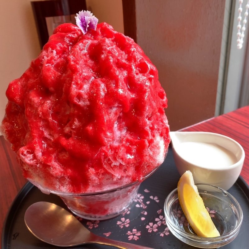 レアチーズケーキ風ラズベリー(氷カフェ あん)