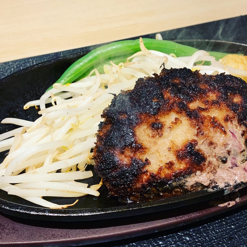 超粗挽きハンバーグステーキ(1ポンドのステーキハンバーグ タケル 阪急三番街店)