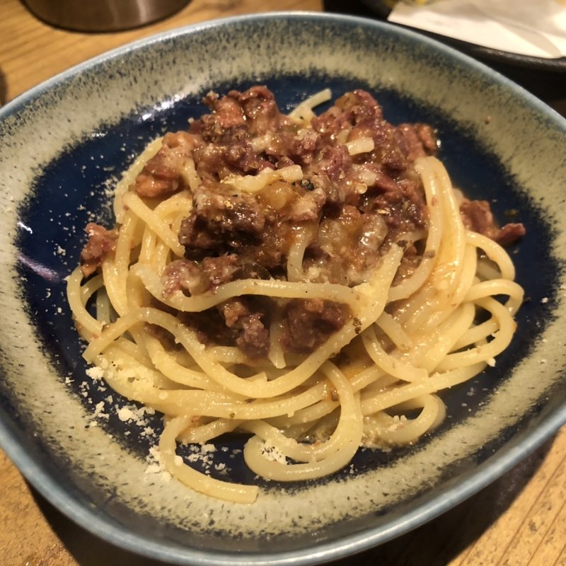 生パスタ 山椒ボロネーゼ(BEER STAND molto!! 阪急三番街店)