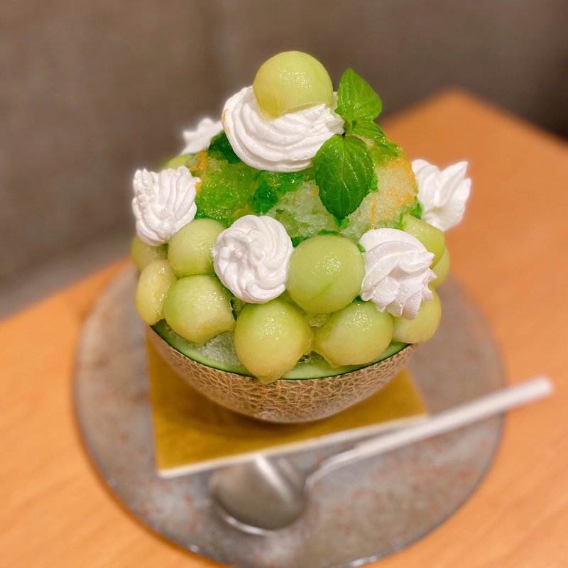 まるごとメロンのかき氷(銀座　福禄寿)