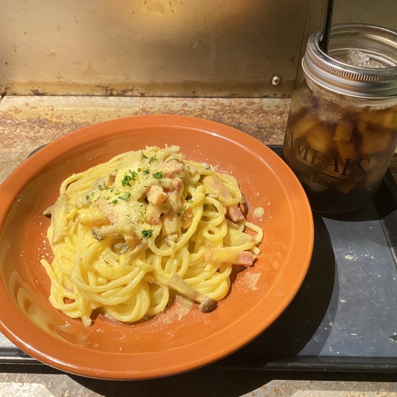 カルボナーラセット(TAMEALS カフェ&バー タミルズ 池袋店)