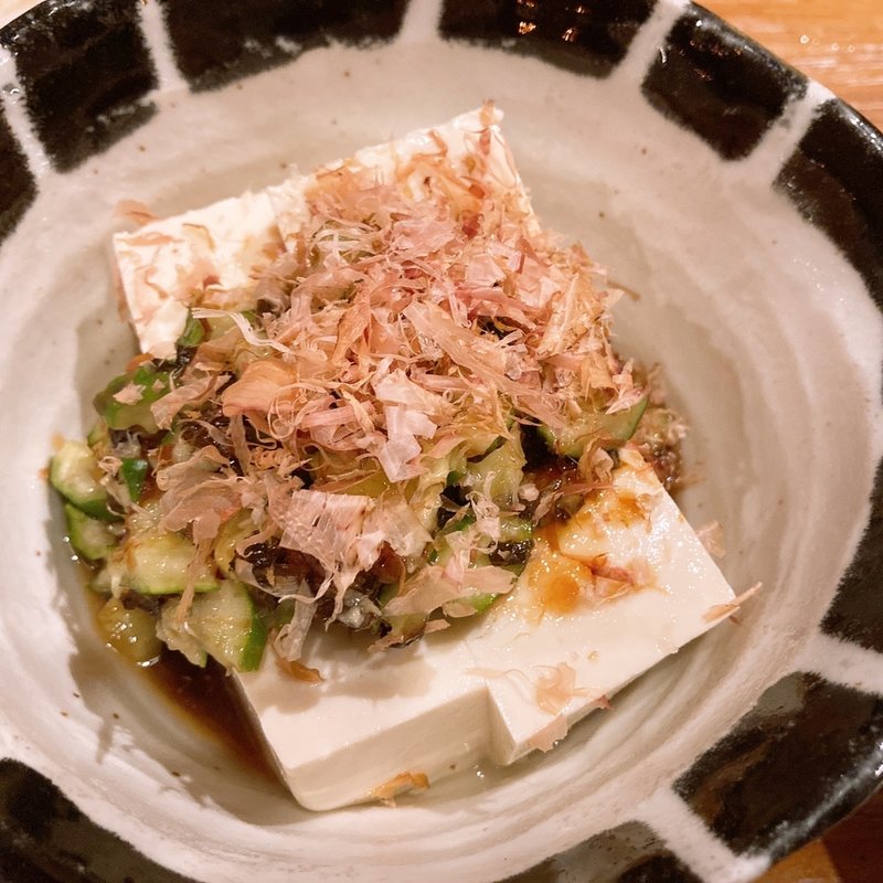 きゅうりと梅肉のさっぱり豆腐(食酒処 桃)