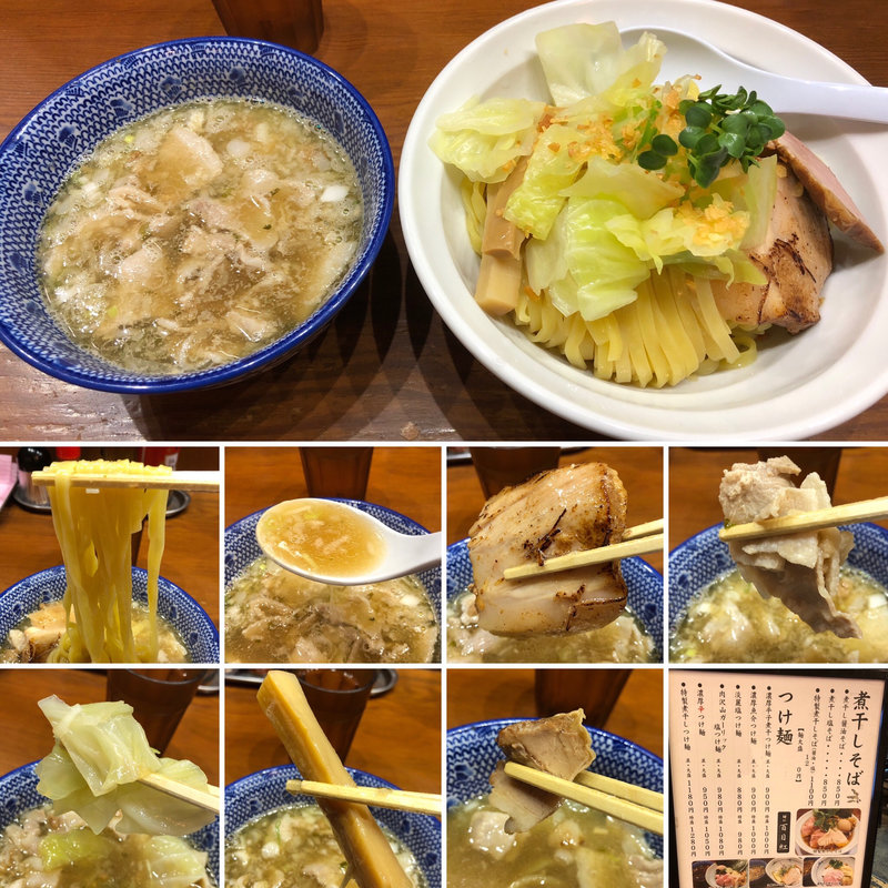 肉沢山ガーリック塩つけ麺(中華そば つけ麺 百日紅 新宿店)
